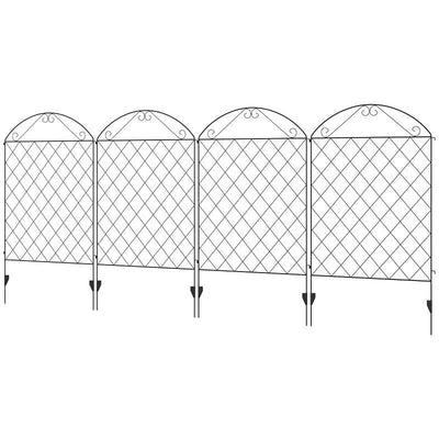 4 Pack Steel Foldable Fence Arch Trellis Panel Animal Barrier - Free Shipping 