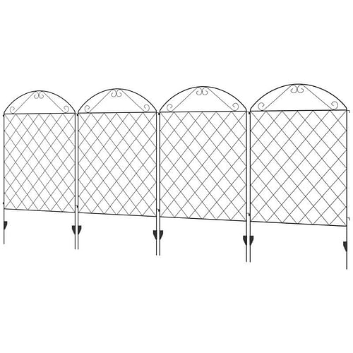 4 Pack Steel Foldable Fence Arch Trellis Panel Animal Barrier - Free Shipping