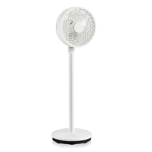 9 Inch Portable Oscillating Pedestal Floor Fan with Adjustable Heights and Speeds-White - Free Shipping