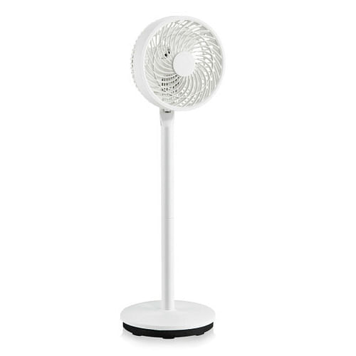 9 Inch Portable Oscillating Pedestal Floor Fan with Adjustable Heights and Speeds-White - Free Shipping 