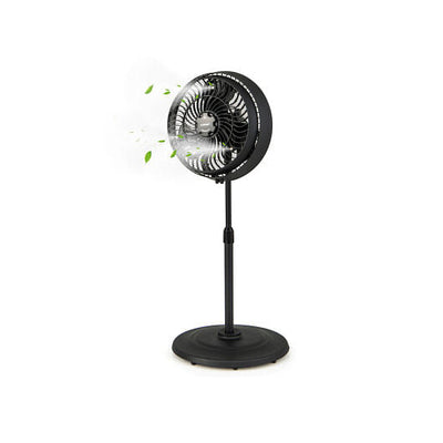 16 Inch Outdoor Misting Fan Oscillating Pedestal Fan with 3 Mist Levels-Black - Free Shipping 