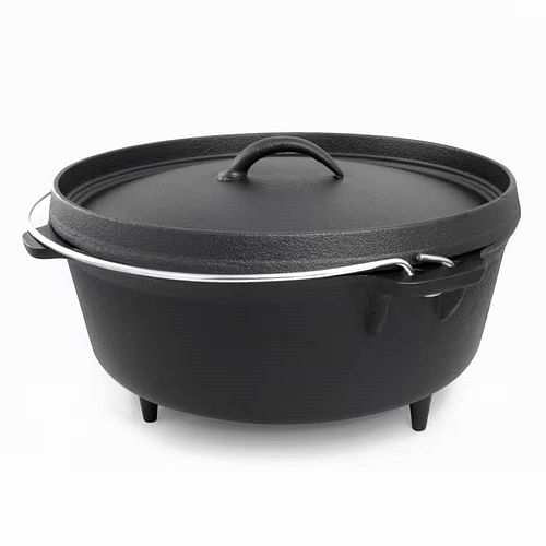 6-Quart Durable Cast Iron Dutch Oven with Lid and Metal Handle - Free Shipping 