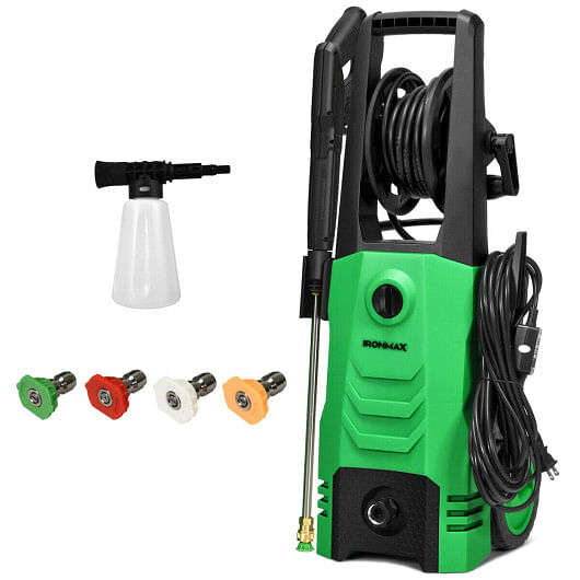 3500PSI Electric Pressure Washer with Wheels-Green - Free Shipping 