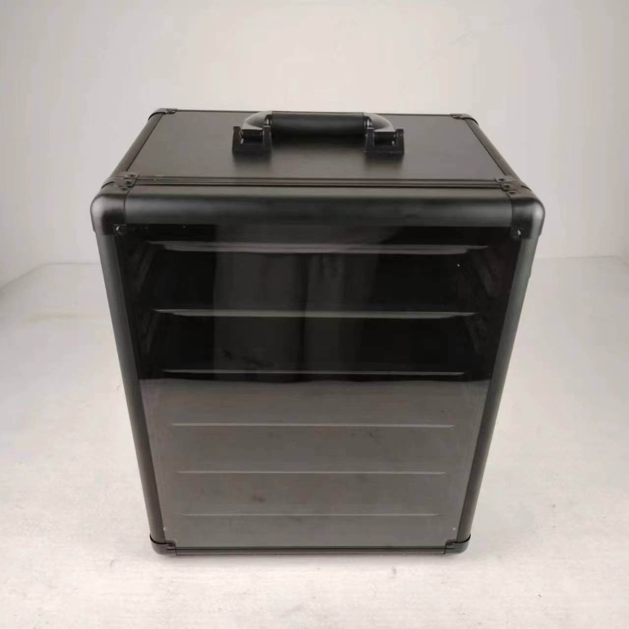 Aluminum Miniatures Display Case with 5 Magnetic Trays 