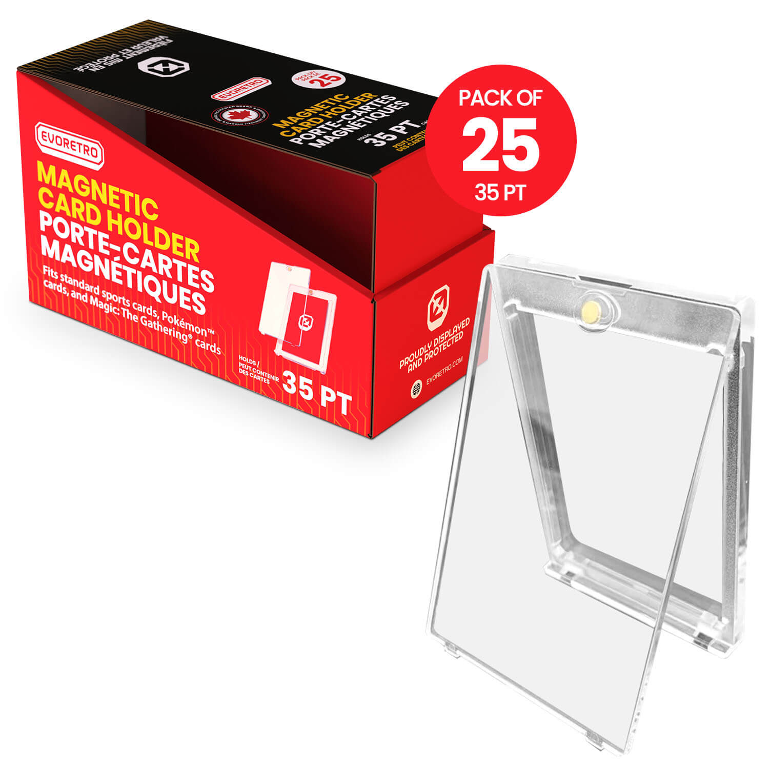 One Touch Magnetic Card Holder – 25 Pack 