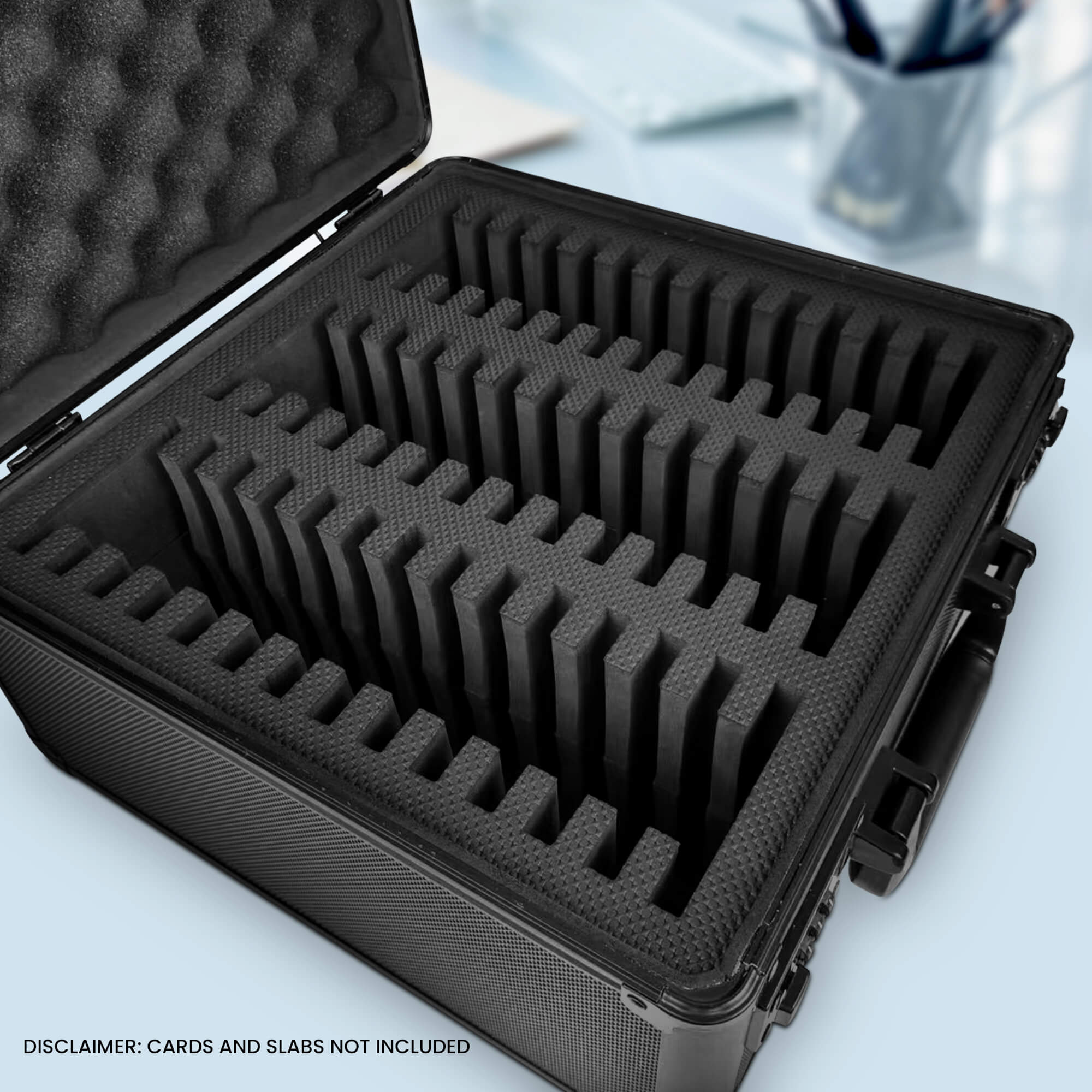 3 Row with Individual Slot Fit for 42 Graded Cards - Black 