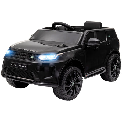 Qaba Land Rover Discovery Sport Licensed 12V Ride on Car w/ Remote, Soft Start, LED Lights, Music Horn, Black 