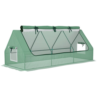 Outsunny Compact Portable Greenhouse Mesh Windows Indoor Outdoor Gardening 94.5" x 35.4" x 35.4" Green 
