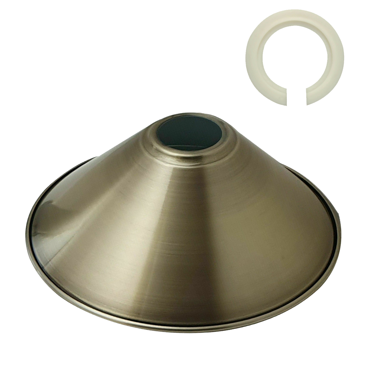 Modern Metal Green Brass Easy Fit Cone Lampshade~1367