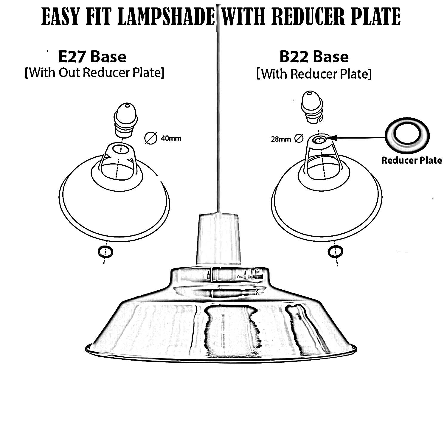 Rose gold Metal Ceiling Pendant Light Lampshades ~1372