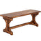 Rustic Outdoor Wooden Bench, Backless Garden Bench Patio Loveseat with X-Shape Base for Porch, Park, Carbonized