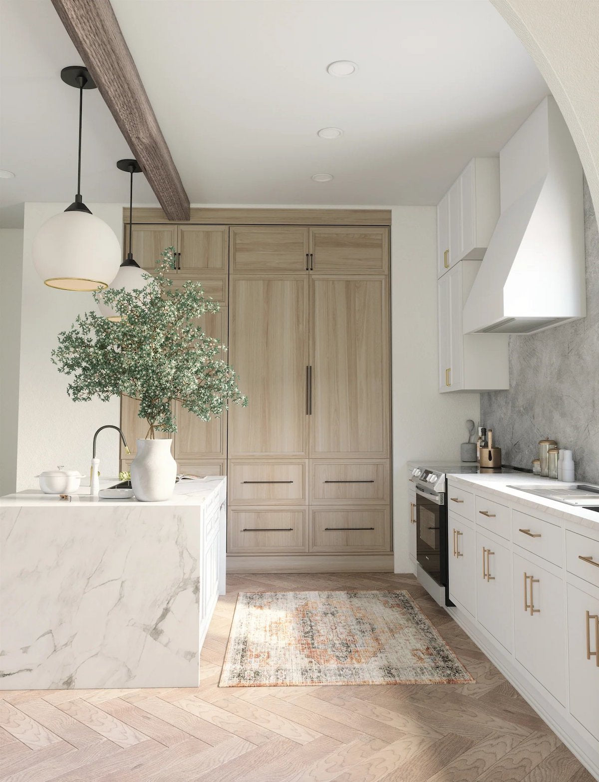 Echo Burnt Orange Black Pink Rug 