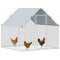 Metal Chicken Coop with Water- and UV-Protection Cover for Backyard Hen, Duck, Rabbit, 6.6' x 6.6' x 6.6'