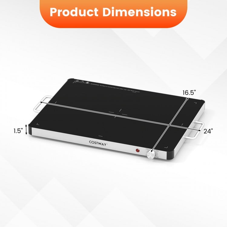 Electric Warming Food Warmer with Adjustable Temperature Control and Overheat Protection
