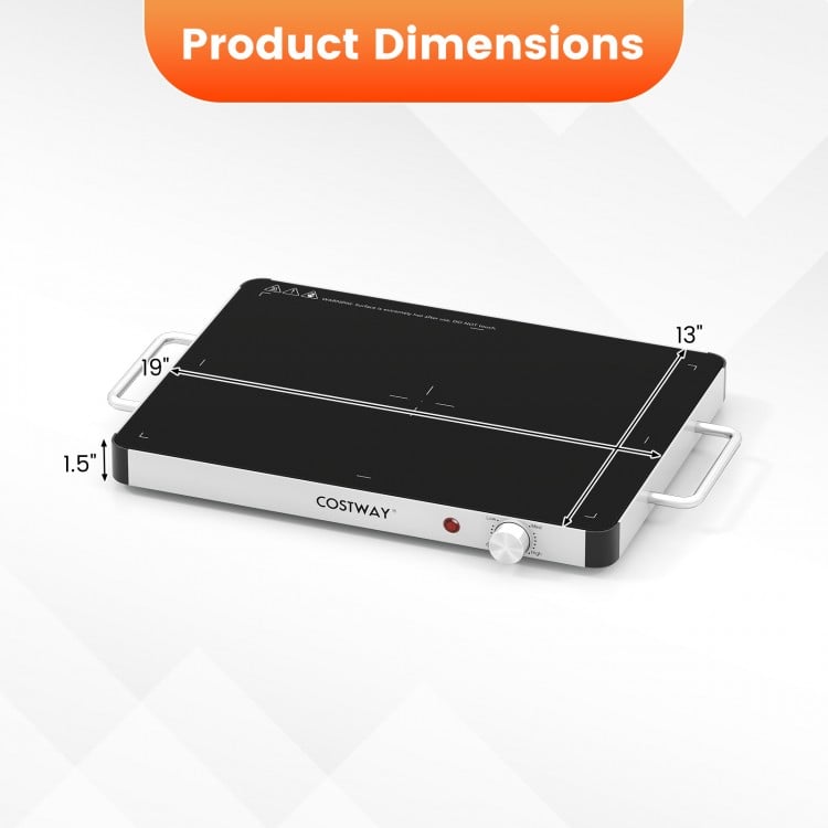 Electric Warming Tray Food Warmer with Adjustable Temperature Control