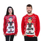 Couple Elfie Hashtag Sweater Festive Red Knit Cozy Holiday Jumper Fun Social Media Christmas Wear