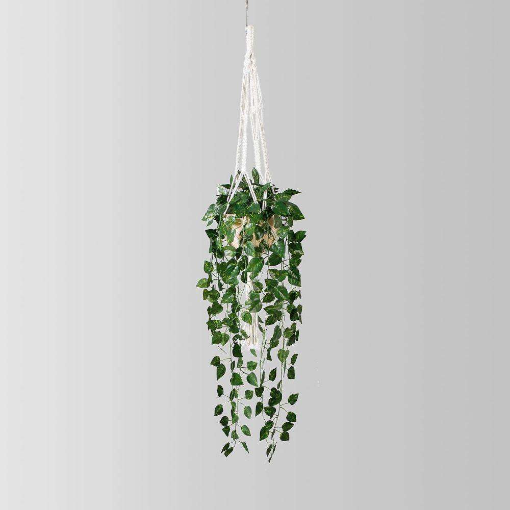 Elrey Faux Potted Macrame Hanging Plant (4.7 Feet) 
