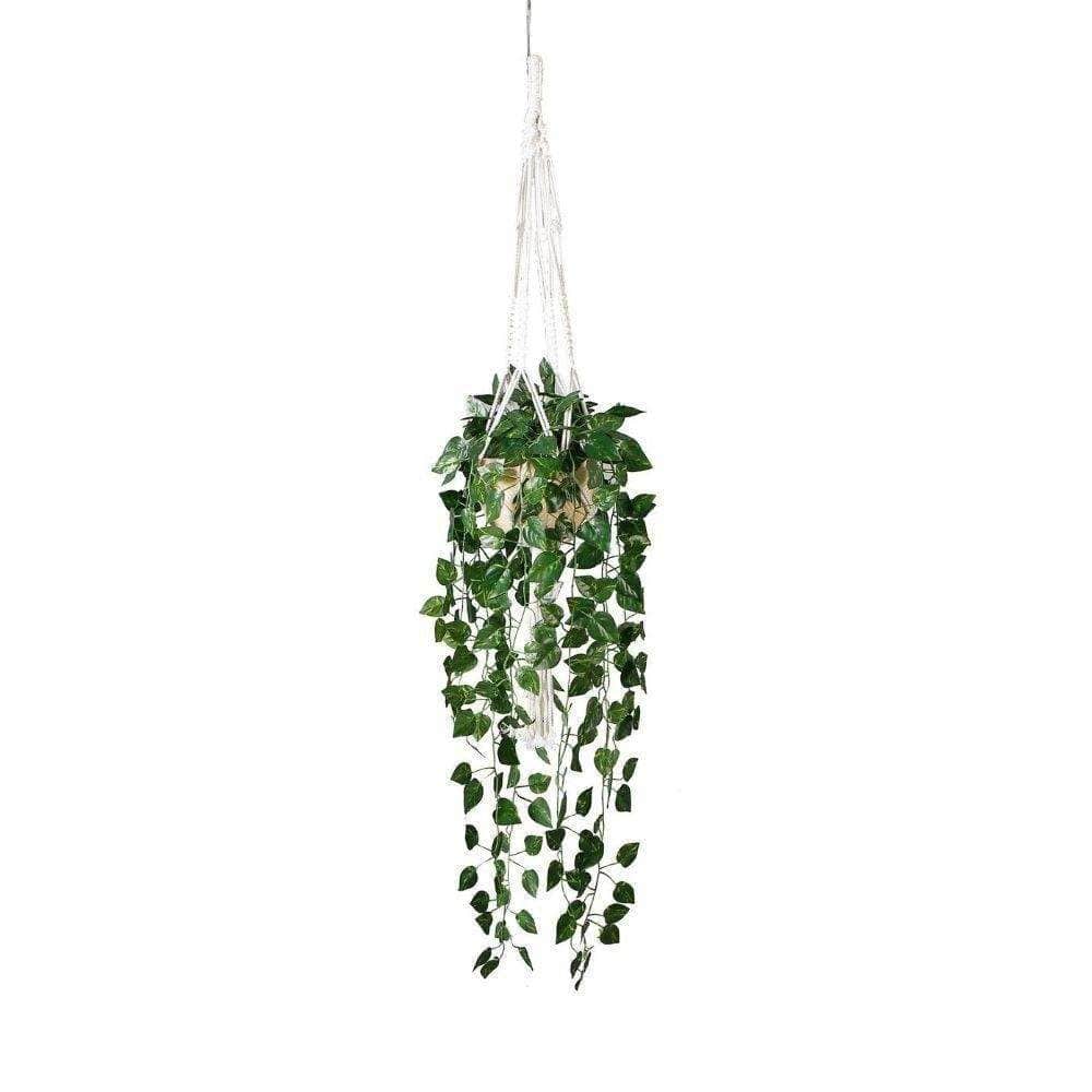 Elrey Faux Potted Macrame Hanging Plant (4.7 Feet) 