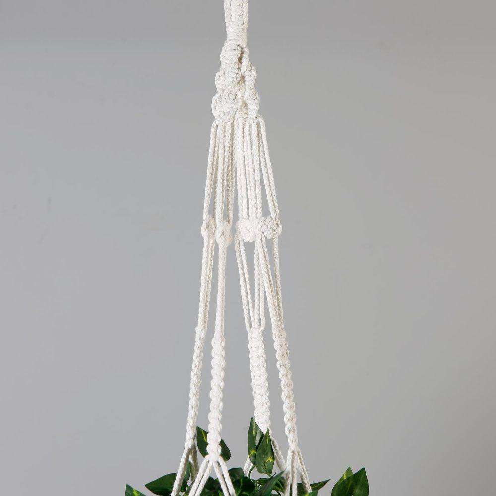 Elrey Faux Potted Macrame Hanging Plant (4.7 Feet) 