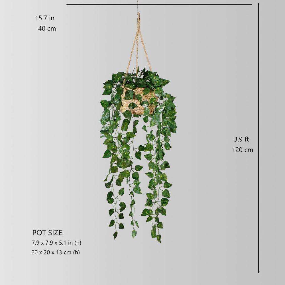 Ennio Faux Potted Hanging Plant (3.9 Feet) 