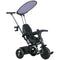 Qaba 6 in 1 Kids Tricycle with Removable Handlebar and Canopy, Navy Blue