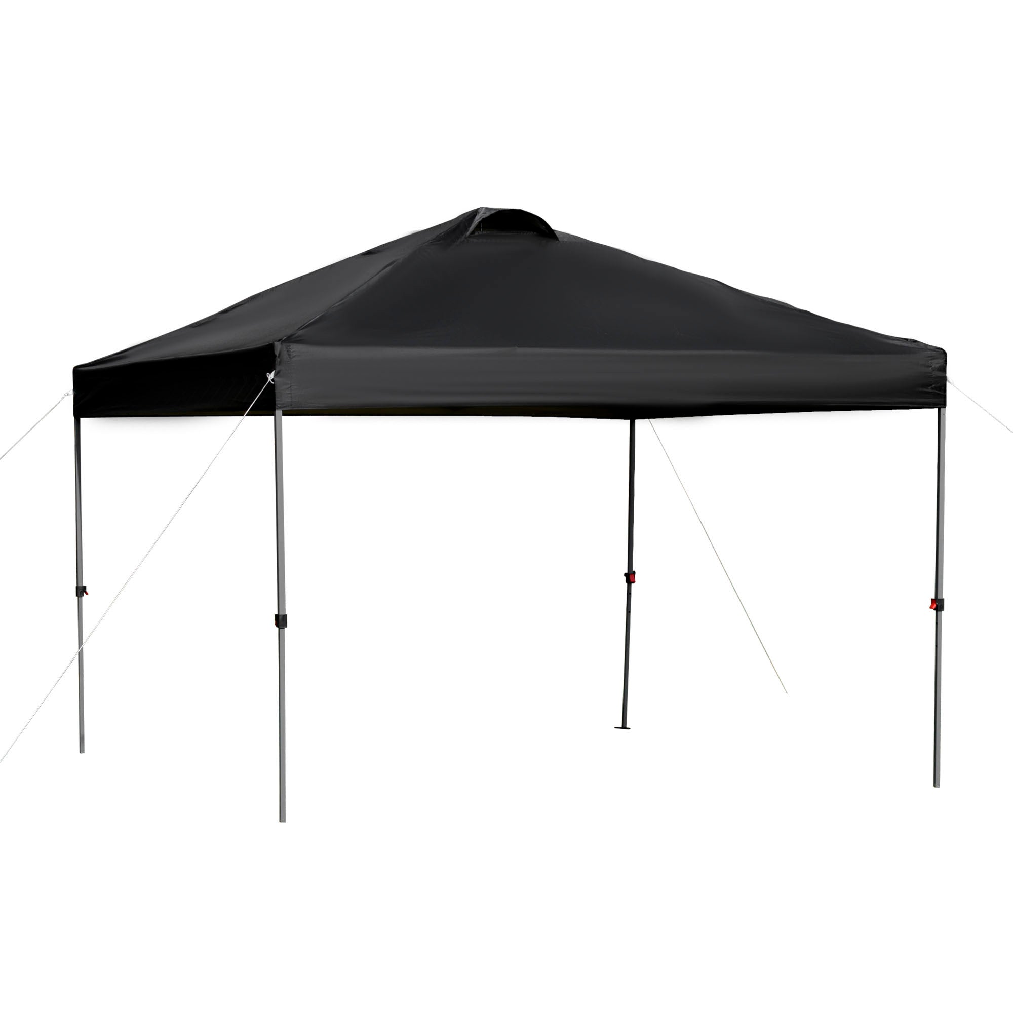 Outsunny 10' x 10' Pop Up Canopy Tent with Airy Top Vents and Wheeled Carry Bag for Outdoor, Garden, Patio, Black 