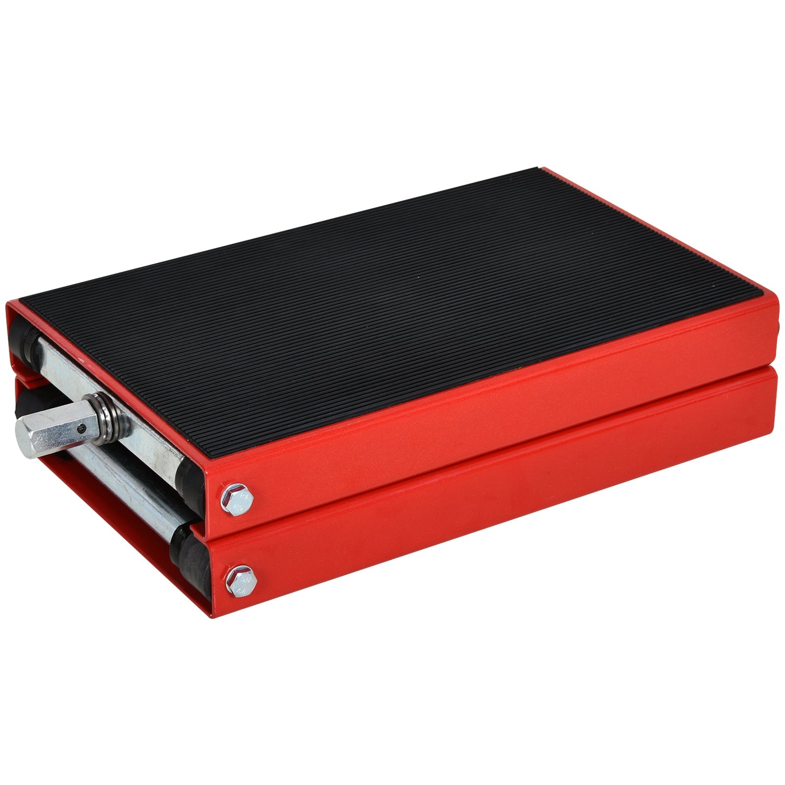 HOMCOM 1100lbs Motorcycle Jack, Height Adjustable Motorcycle Scissor Lift Jack with Anti-Slip Wide Deck for Home Garage, Red 