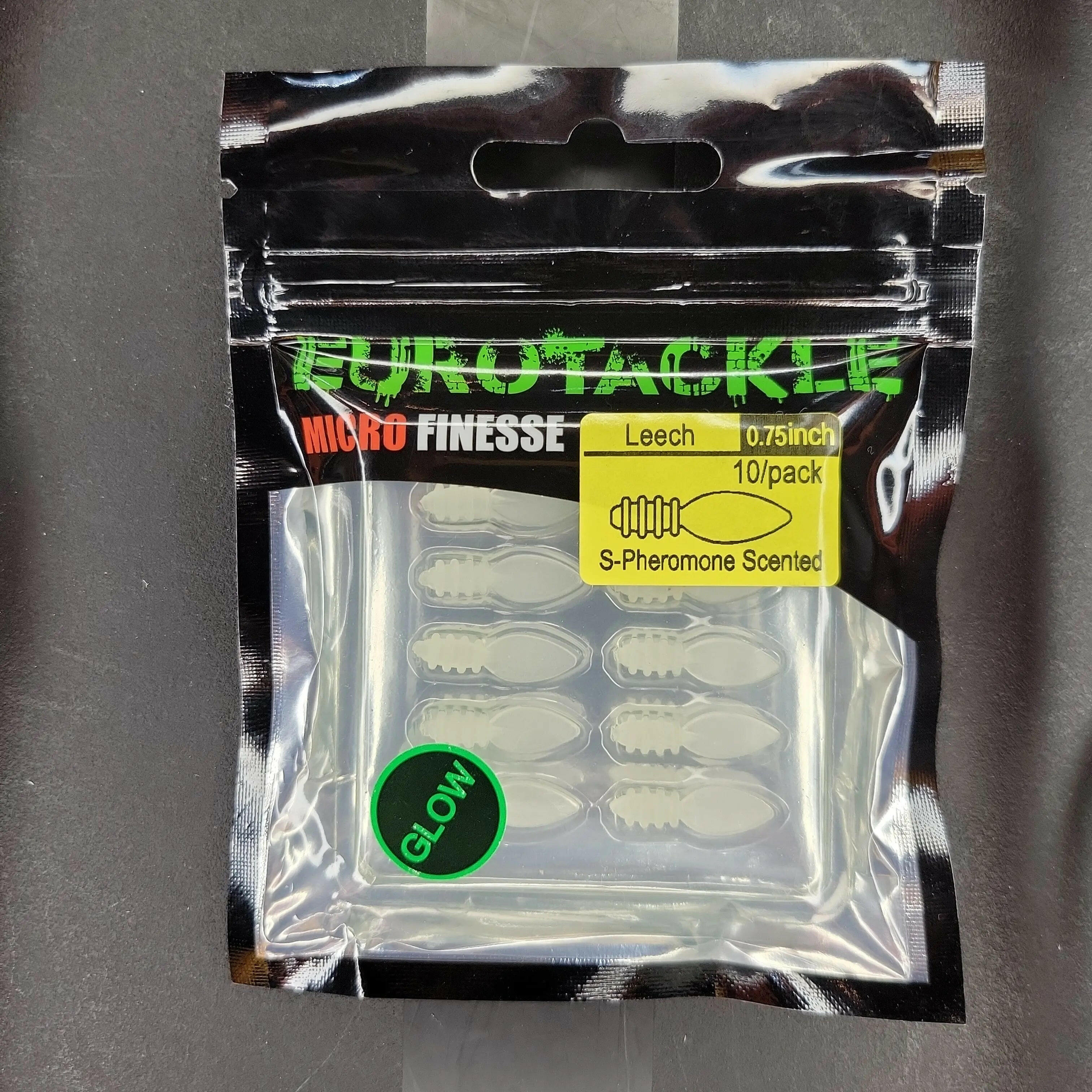 EuroTackle Mini Leech Superglow 10/pk 