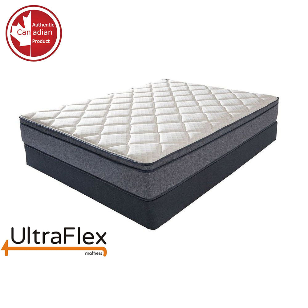 UltraFlex® DELIGHT-Mattress and BoxSpring Set  Advanced Orthopedic Support, High-Density Pressure Relief Foam, Multiple Posture Spinal Support, Motion Transfer Pockets, CoolGel Eco-Friendly Mattress (Made in Canada)