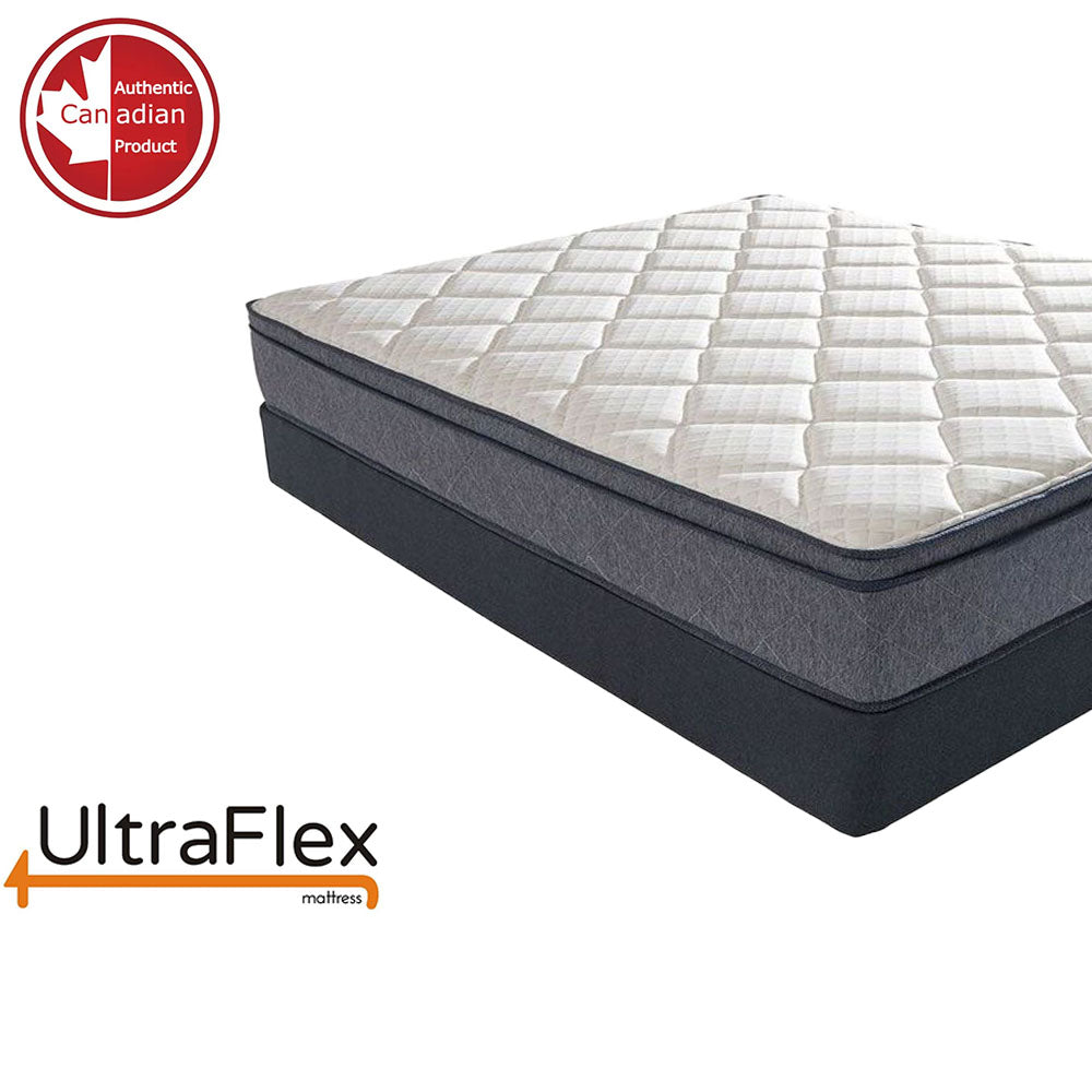 UltraFlex® DELIGHT-Mattress and BoxSpring Set  Advanced Orthopedic Support, High-Density Pressure Relief Foam, Multiple Posture Spinal Support, Motion Transfer Pockets, CoolGel Eco-Friendly Mattress (Made in Canada)
