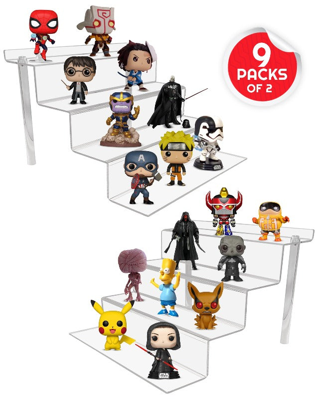 EVORETRO 4-Step Acrylic Display Stand for Action Figures | Riser RS6 Inch 