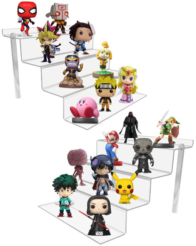 EVORETRO 4-Step Acrylic Display Stand for Action Figures | Riser RS6 Inch 