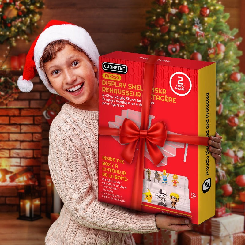 EVORETRO 4-Step Acrylic Display Stand for Action Figures | Riser RS6 Inch 