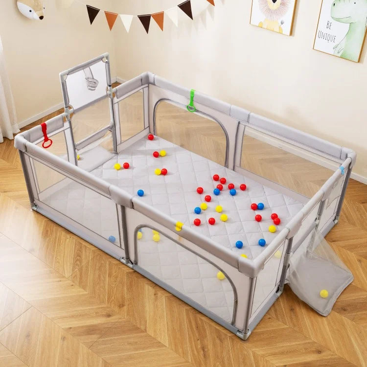 Large Baby Playpen with Mat and Ocean Balls- 2 Colours