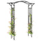 Garden Arch Outdoor Trellis Arbor with Extended Top, 66.9