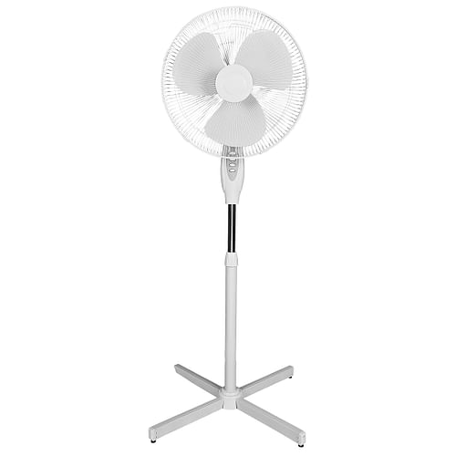 Optimus 16 in. Oscillating Stand Fan in White - Free Shipping 