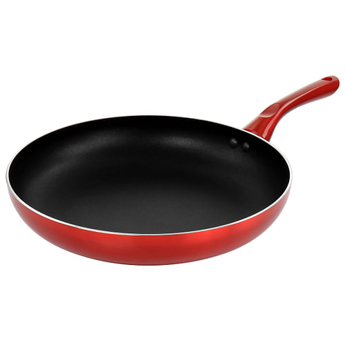 Better Chef 12in Silver Metallic Non Stick Gourmet Fry Pan in Red - Free Shipping 