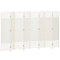 8 Panel Folding Room Divider, Portable Privacy Screen, Wave Fiber Room Partition for Home Office, White
