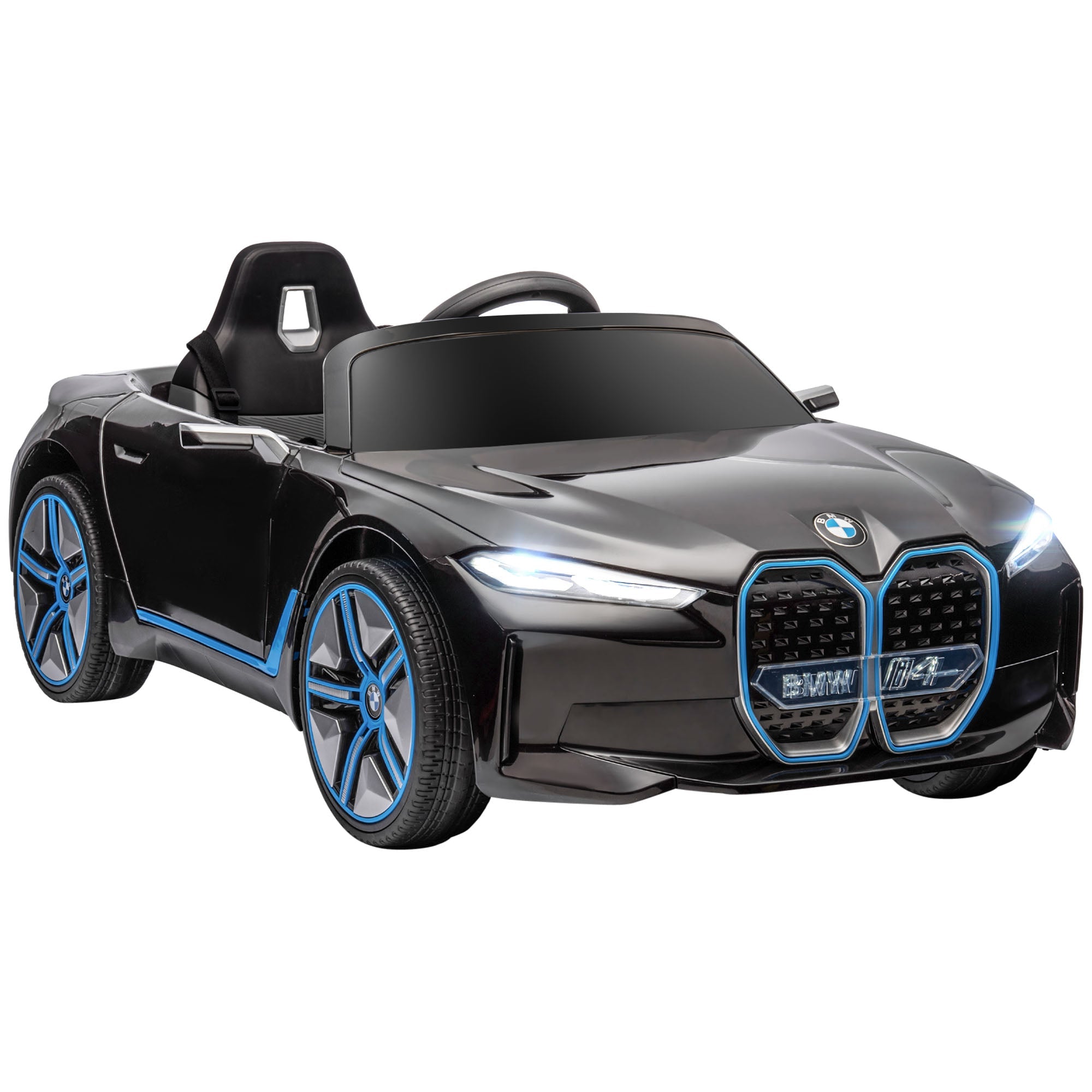 Aosom 12V Kids Ride-On Car: Remote Control, 3.1MPH, Portable Battery, Black 