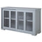 HOMCOM Versatile Kitchen Sideboard Stackable Storage Cabinet Sliding Glass Door Console Serving Buffet Dining Room