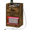 HOMCOM Charging Nightstand Oasis: Brown Rustic Bedroom Furniture with LED Lights, AC Outlets, USB Ports, 2 Drawers & Shelf
