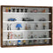 5-Tier Display Cabinet, Shot Glass Display Case, Glass Curio Cabinet with 2 Glass Doors and 4 Adjustable Shelves, Brown