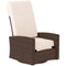 Outsunny Outdoor Rattan Wicker Lounge Chair with Footrest & Soft Cushion for Patio, Garden, Backyard, Cream White