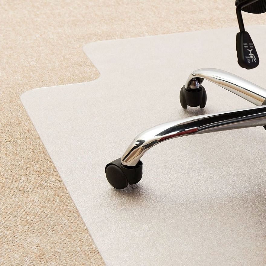 Heavy Duty 47 x 35 inch Chair Mat with Lip for Low to Medium Pile Carpet Floor - Free Shipping 