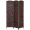 HOMCOM Rustic Charm Room Divider: 3-Panel Folding Wooden Frame Partition for Bedroom/Living Spaces, Warm Brown Tone