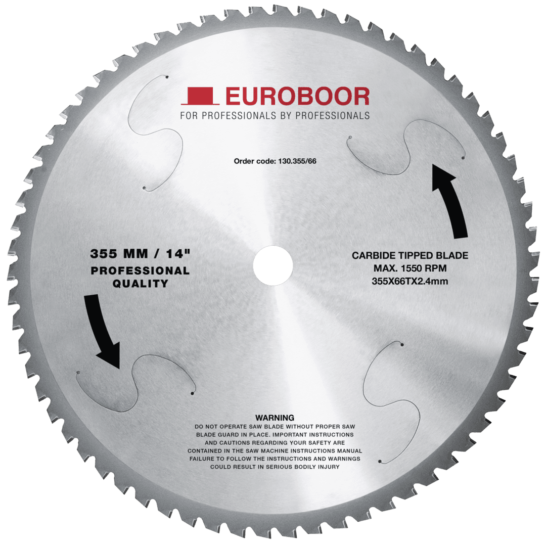 EURBOOR saw blade (14”) 355 mm 66M (66 Teeth) for mild steel 