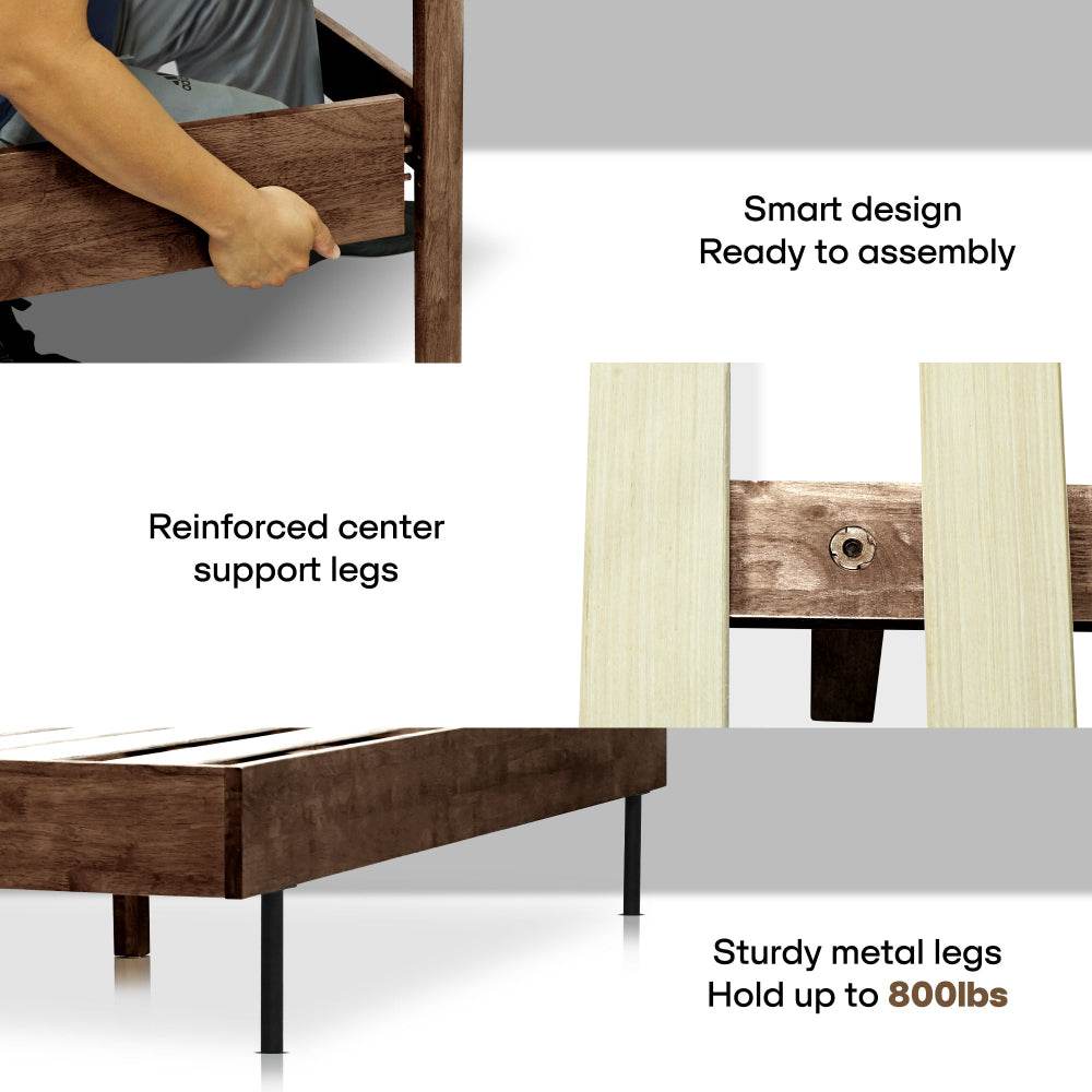 Astoria Upholstered Solid Wood Bed Frame 