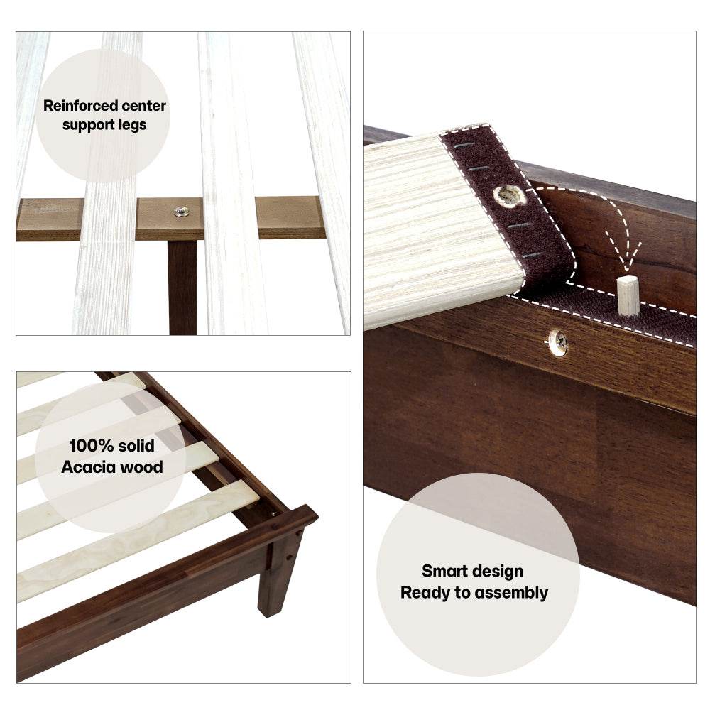 Kaylin Solid Wood Bed Frame 