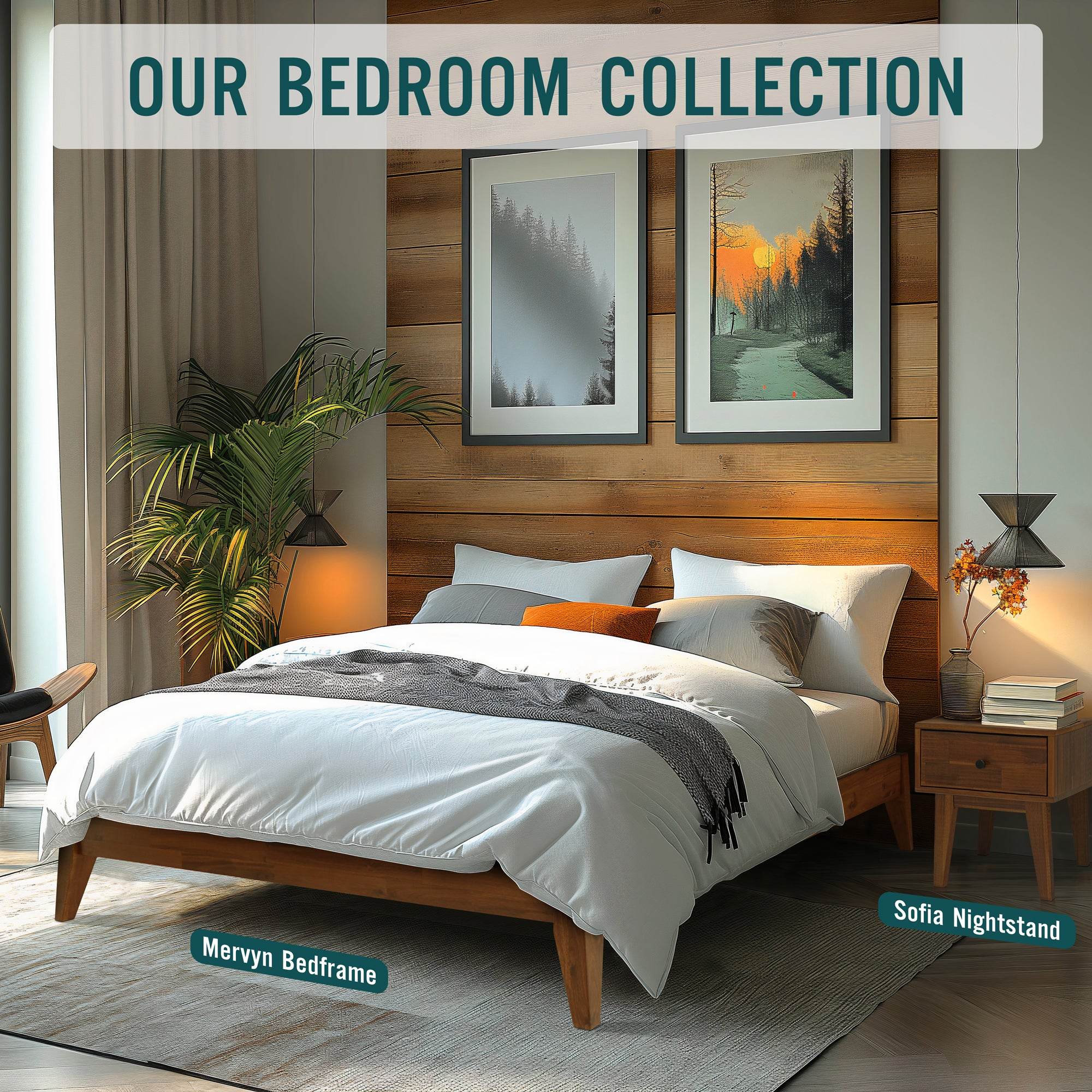 Mervyn Solid Wood Platform Bed 