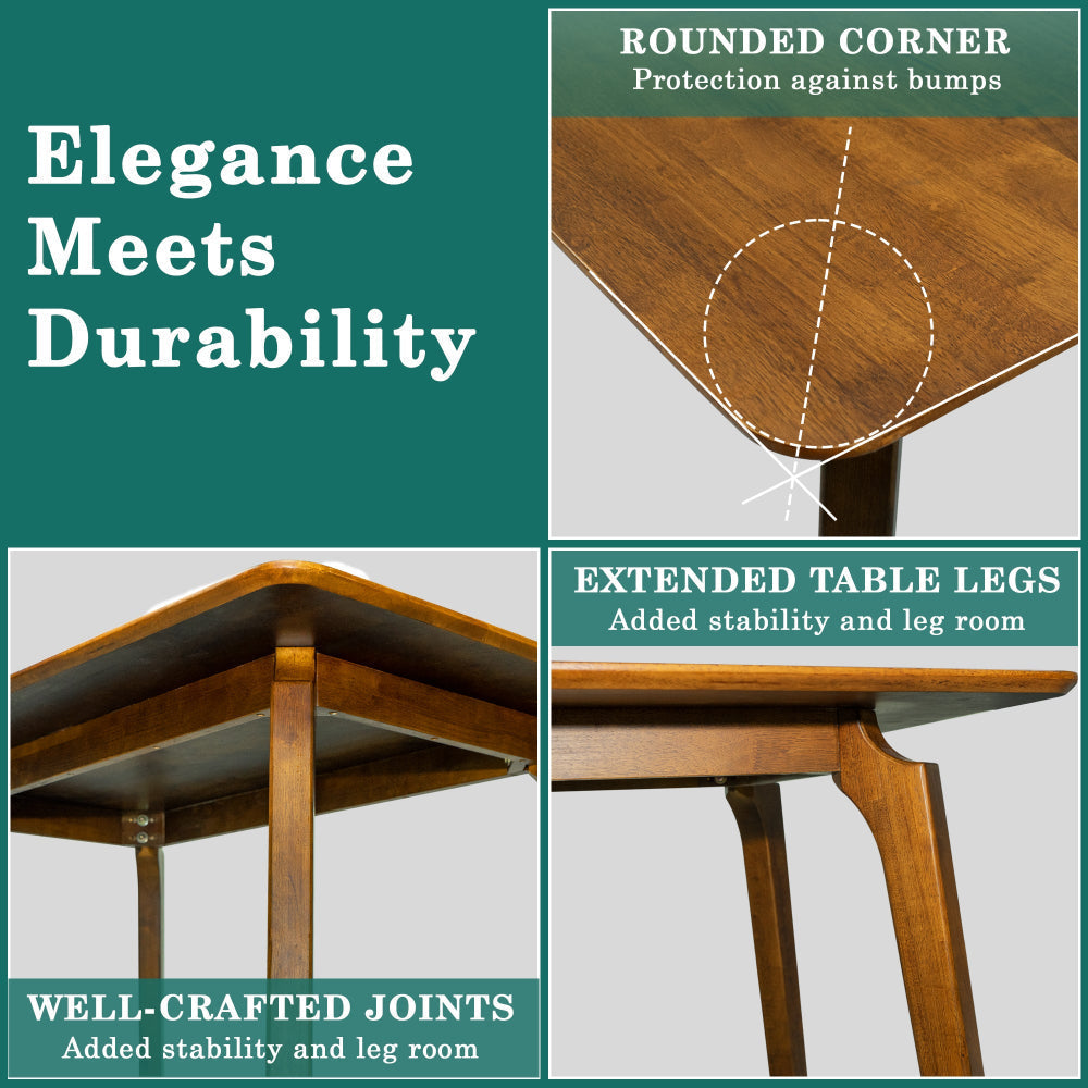 Verve 48" Solid Wood Dining Table/Kitchen Table Dining Table for 4 
